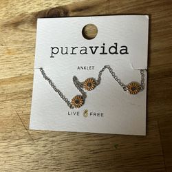 Pura Vida Daisy Anklet