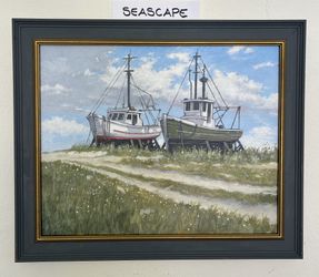 Acrylic Painting “Dry Dock Boats”