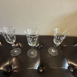 Princess House Heritage Champagne Glasses Set Of Three