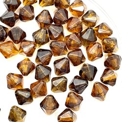 Lot Of 45 Amber Lucite Beads