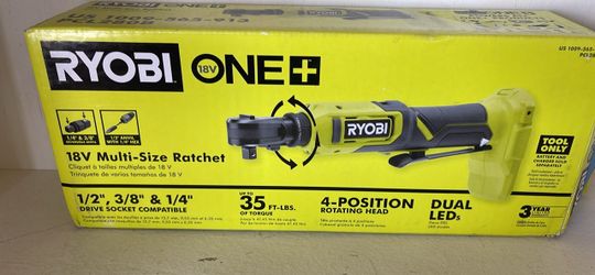 Ryobi 18V ONE+ Multi-Size Ratchet Tool Only