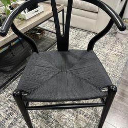 Mid-Century Wish Bone Chair Armrest Dining Chair