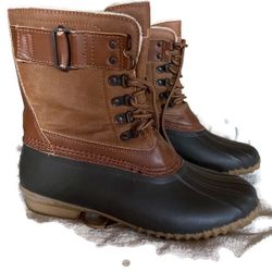 JBU Vegan Jambu Nova Scotia Winter Duck Boot Whiskey Brown 8.5