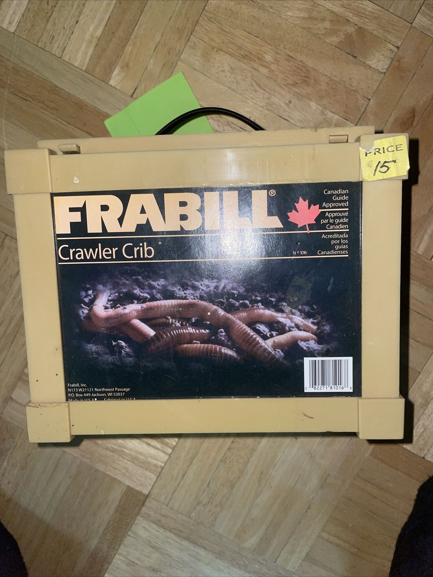 Vintage Brown Frabill Double Door Crawler Cricket Crib Never Used