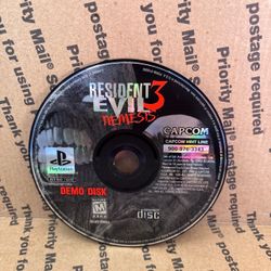 Resident Evil 3: Nemesis Demo Disc PS1 PlayStation 1