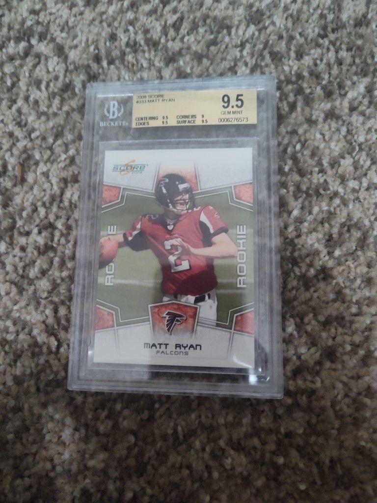 Matt Ryan 2008 Score Rookie Card RC Atlanta Falcons BGS 9.5