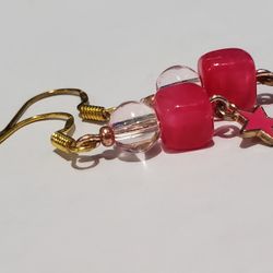 Pink Star Earrings 