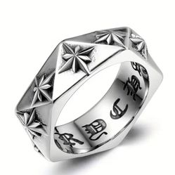 Chrome Hearts Style Stainless Steel Ring (.33” thick)