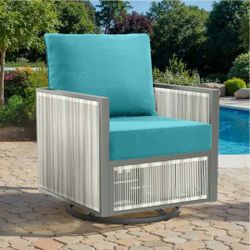 Carolina 4-Piece Outdoor Patio Cushion Set 24" x 24" x 6" – Turquoise Olefin