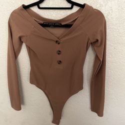 Bodysuit Brown Shirt 