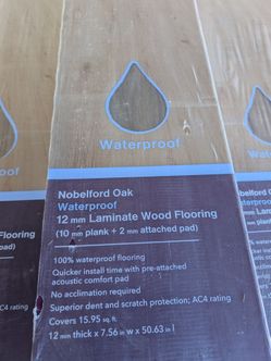 Waterproof Laminate Wood Flooring, 207 SQ FT