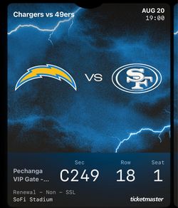 NFL Chargers vs 49ers