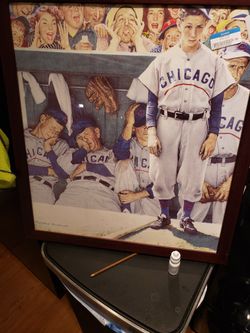 Norman Rockwell "The Dugout" Painting