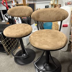 Hillsdale Furniture Set Of Adjustable Chocolate Bar Stools
