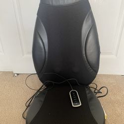 Brookstone Black Massaging Heated Seat Topper