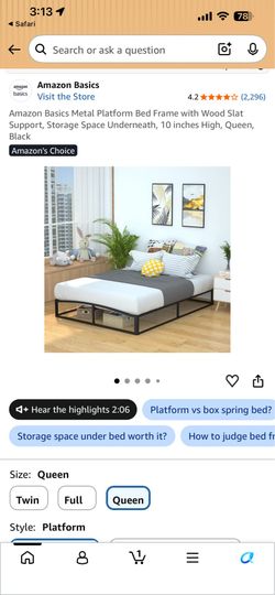 Amazon Queen Metal Bedframe