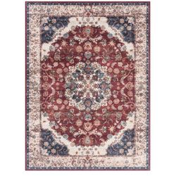 8/10 Machine Washable Persian Design Rug 