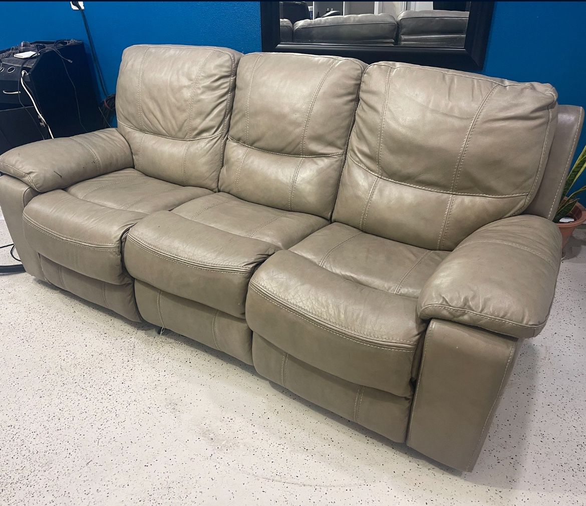 Reclining Couch {Genuine Leather}