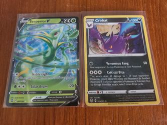 Serperior V 007/195 and Crobat 105/195, ENG Pokémon