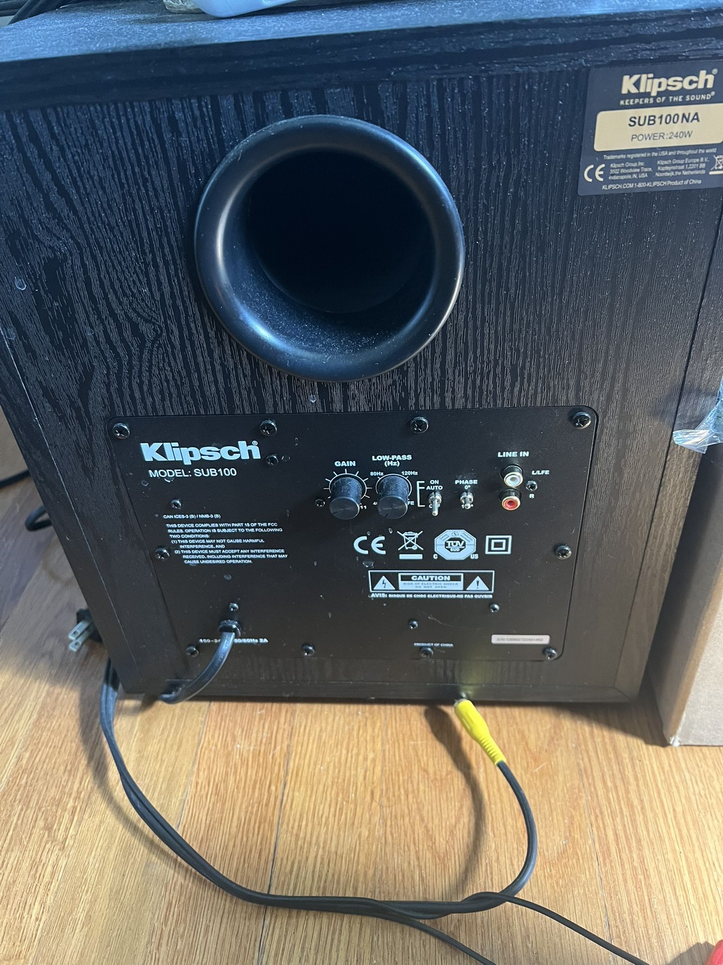 Used On 1 Time Like New Klipsch SUB100 NA