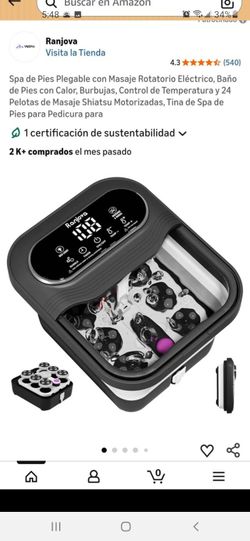 Spa de piez plegable con massage rotatorio electrico baño de piez con calor y burbujas controlde temperatura