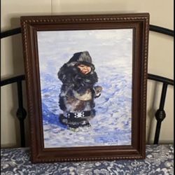 Beautiful Painting By Michael J Pickett, 1982. The artist was a color blind and dyslexic who went on To Teach