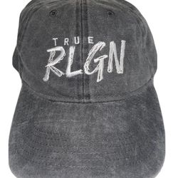 True Religion Denim Washed Snapback Hat Black New $59 MSRP