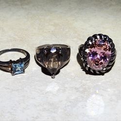 Assorted Vintage Sterling Silver 925 Rings