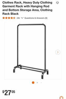 Black Heavy Duty Garment Clothing Rack