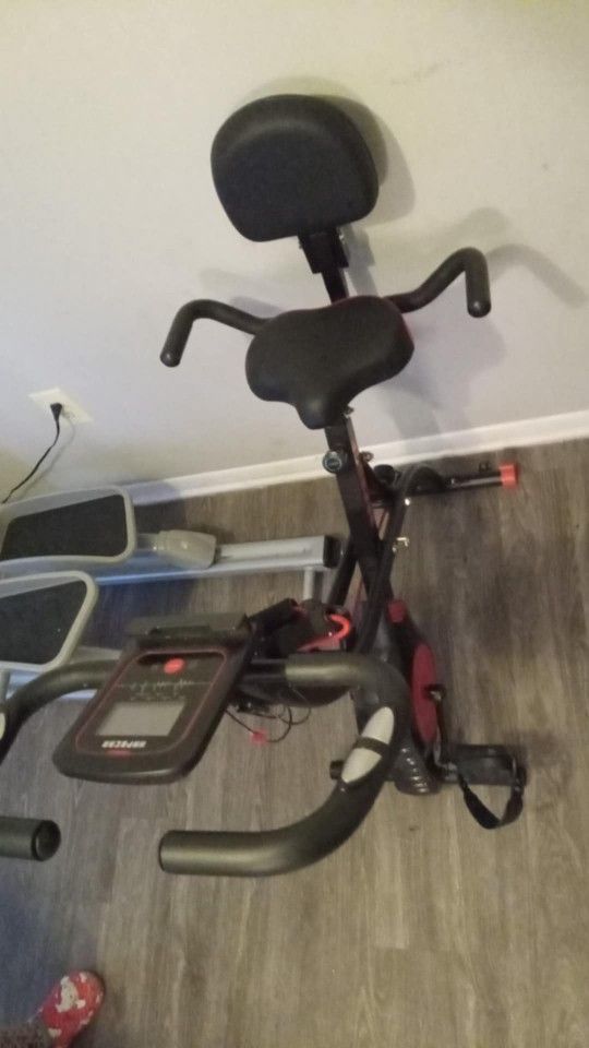 Elliptical( GREY) & Stationary Bicycle (BLACK/RED)