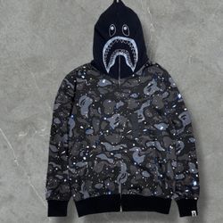 BAPE Space Camo Shark WGM Full-Zip Hoodie