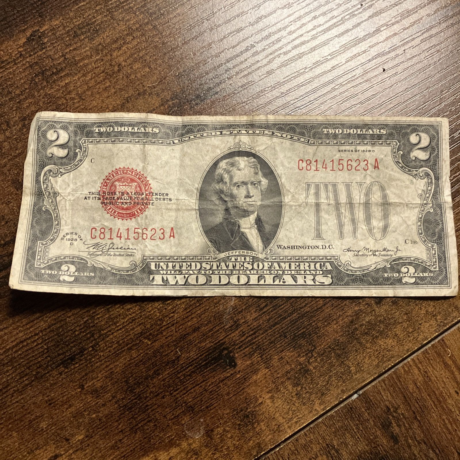 1928D $2 Bill