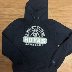 Georgetown University Hoyas Basketball Champion Hoodie Sweatshirt Size Small