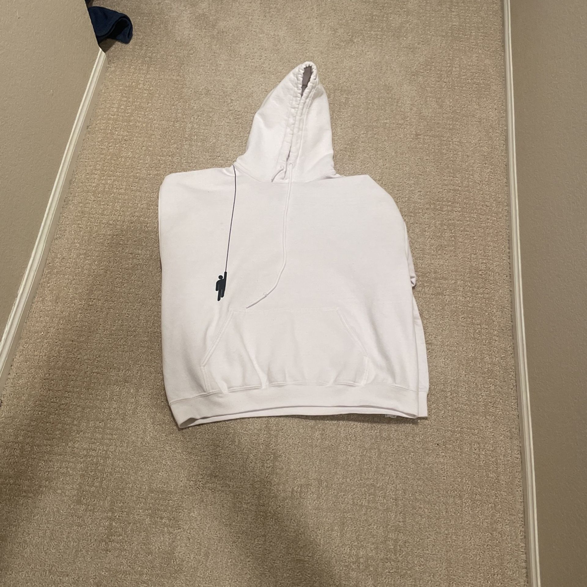 White Billie Eilish Hoodie with Hang