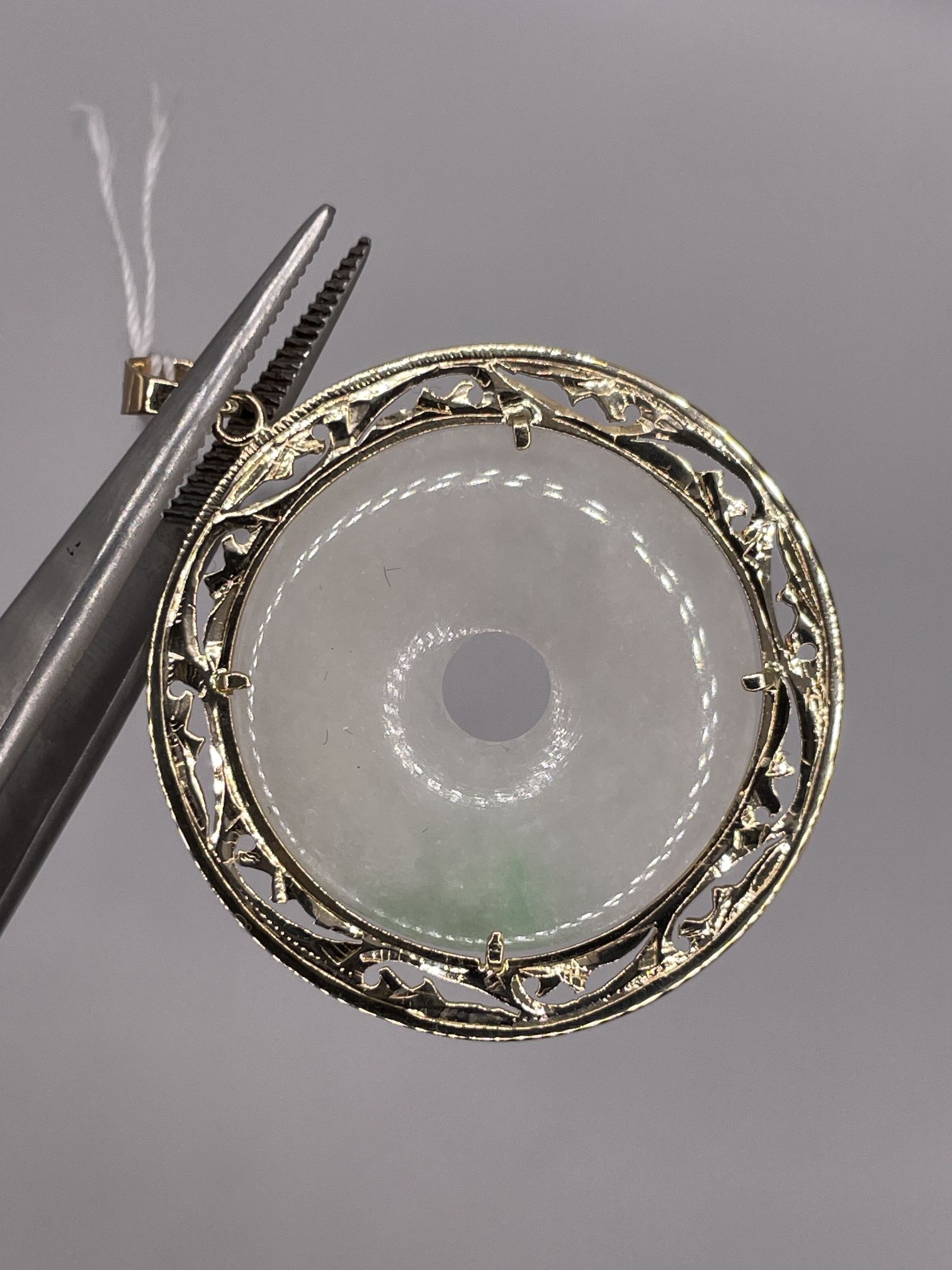 14k Jade Pendant