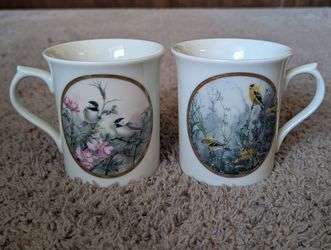 Vintage 1994 Lenox Nature's Limited Edition Set of 2 Collectible Mugs