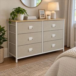 6 Drawer Dressers with Fabric Drawers