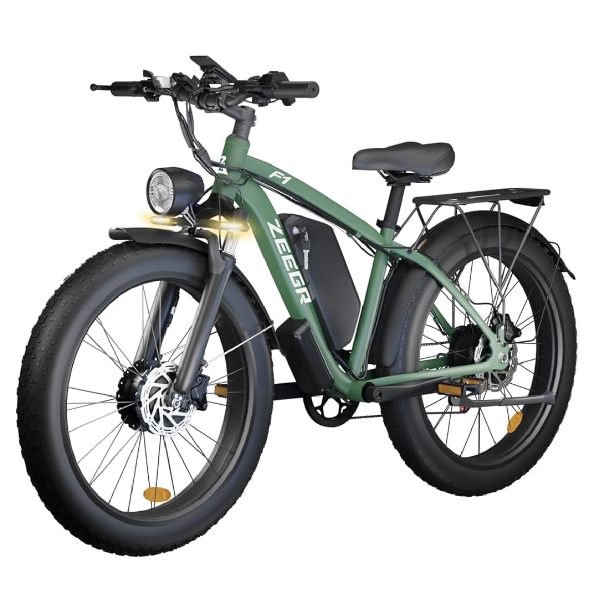 Electric Bike for Adults,Dual Motor AWD 2000W(Peak 3000W) Removable 48V/22.4AH Battery E-Bike 26'*4.0' Fat Tire Electric Bicycle with 7 Speed