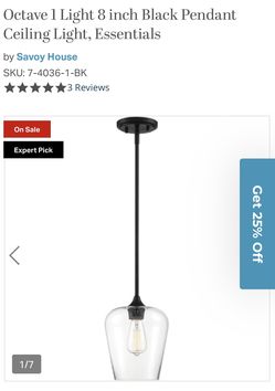 Savoy House Matte Black Light Fixtures