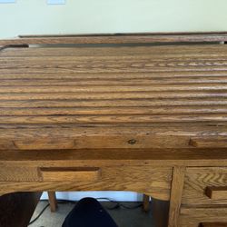 Vintage Oak Roll Top Desk