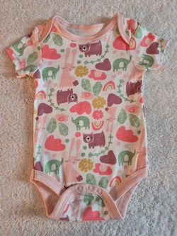 NEW! Baby Girl, Short Sleeve Onesie,  3-6  mo