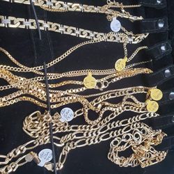 Gold Cuban figaro Monaco box link Rolex chains bracelet 14k 10k 18k yellow rose