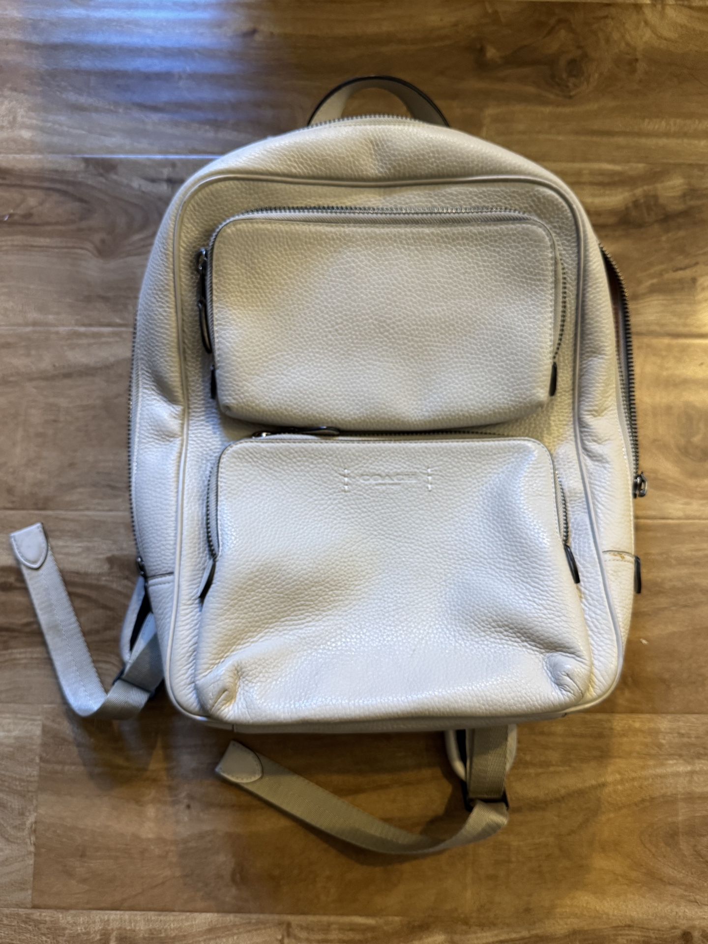 Coach Gotham Leather Backpack **Cream**