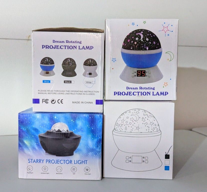 New Dream Rotating Projection Lamp Lights: LED Night Light Stars
White or Black