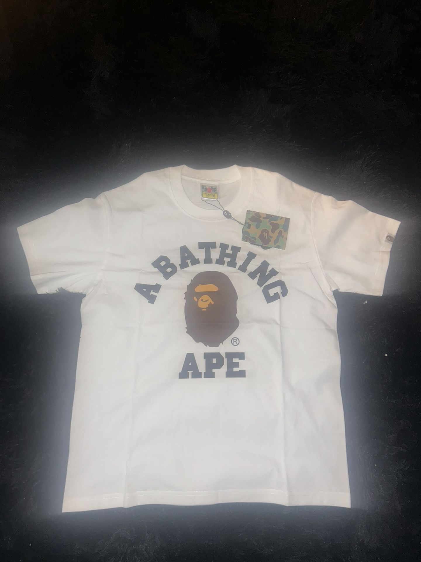 Brand New BAPE Tee shirt White/Black Size medium