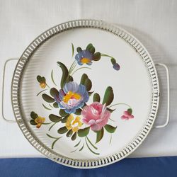 Vintage Metal Toleware Tray

