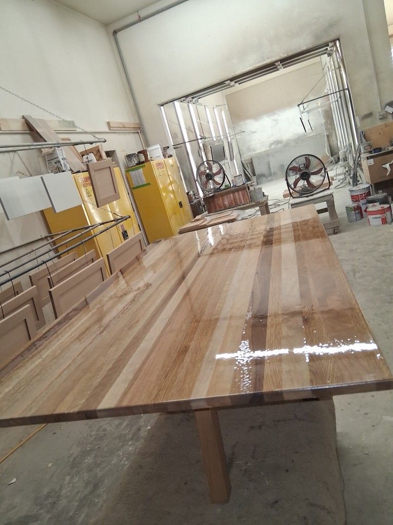 Custom Hand Built Multi Wood Large Coffee Table