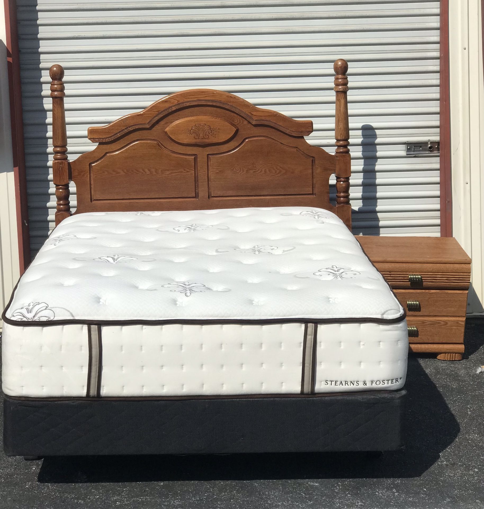 Queen Size Bed with Nightstand