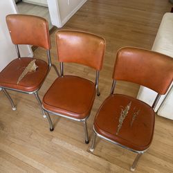 Vintage Mid-Century Diner Chairs – Set of 3