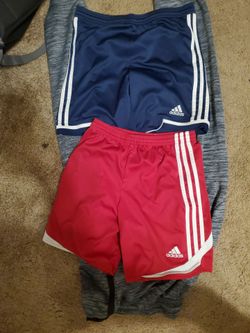 Adidas Athletic Shorts Bundle – Navy and Red